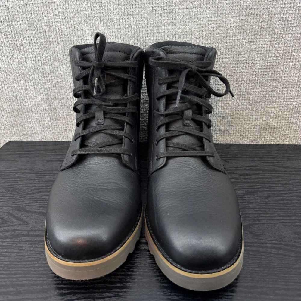 Cole Haan Grand Woodbury Men's 10.5 Waterproof Hiking Boots Black Leather C39293